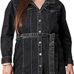 sassafras curve Women's Denim Above The Knee Shirt Dress-picture-34