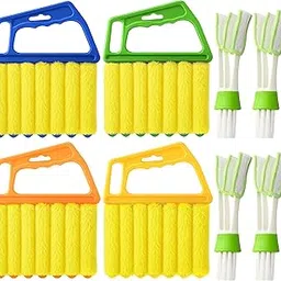 Blind Cleaner Duster Tool - 4 Pcs 7 Fingers Anti-Shedding Window Blind Cleaner Tool and 4 Pcs Air Vent Cleaner, with High-Density Microfiber Fleece and Ergonomic Handle, Detachable and Washable-picture-21