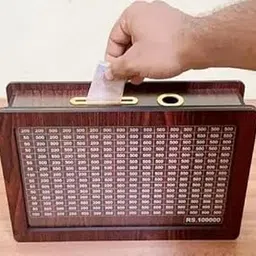 SHRAVAN Enterprise Money Saving Wooden Piggy Bank with Goal Chart | Savings Tracker Board | Home & Office Décor Style_354-image-65