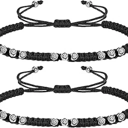FASHIONS Adjustable Black Thread Kala Dhaga Payal Ankle Anklet Rose Charms Handmade Nazar Nazariya Payal For Women Girl's-image-27