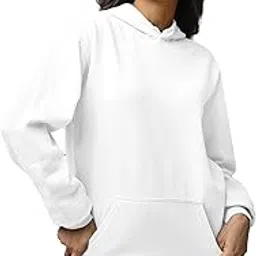 blakento Premium Women's 300 GSM Hoodie Sweatshirt | Casual Wear | Cotton Blend Fleece | Solid Color | Hooded Collar | Drawstring | Long Sleeves | Pullover | Kangaroo Pockets (Pack of 1)-picture-52