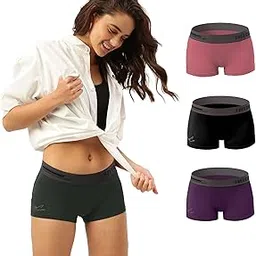 Women's Underwear Antibacterial Micromodal Airsoft | Boy Shorts | Soft Breathable & Moisture-Wicking Innerwear for Ultimate Comfort | No Chafing No Itching Flexible Fit (Pack of 4)-image-44