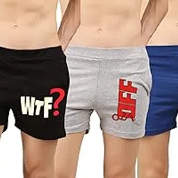 south city Men Black,Grey & Blue Cotton Boxer Shorts- Pack of 3 - bkWT-GRof-RBget-picture-43