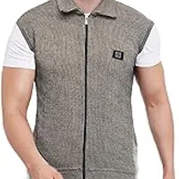 manra Woollen Sleeveless Zipper Sweater for Men-picture-35