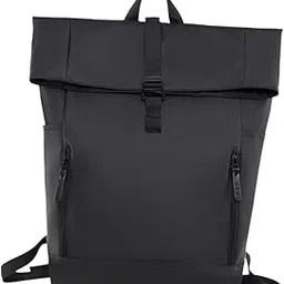 bnf Rolltop Backpack for Women Daily Use Laptop Daypack for Shopping Work Travel Black-Clothing, Shoes & Accessories - Mens Accessories - Backpacks, Bags & Briefcases-picture-27