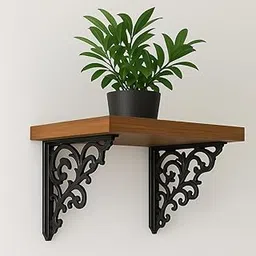 DECOLASE Decor Wall Bracket for Shelves and Home Decor, Metal L Angle with Matching Screws - Pack of 2 (7'' x 7')-picture-12