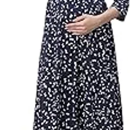 mamma's maternity Short Length Printed Maternity | Feeding | Nursing Dress | Pre and Post Pregnancy-picture-11
