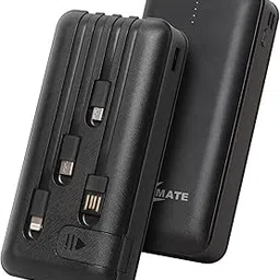CALLMATE 20000Mah Power Bank, 15W Fast Charging| Buit-in Cables | 4 Output Ports and 3 Input | for iPhone, Smartphones & Other Devices (15 W, Fast Charging) (Black, Lithium Polymer)-picture-14