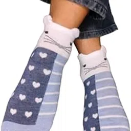 sting bee Animal Print Low Cut Cotton Ankle Socks for Women, Multicolor, Free Size, Pack of 4-picture-13