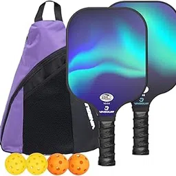 MERISHOPP 2Pcs Pickleball Paddles Set Power Pickleball Racquets for Beginners Advanced image 1