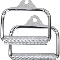 Stainless Steel Fitness Handles Grip D-Handle Resistance Bands Grip Chinning Stirrup Machine Handles Gym Fitness Exercise-image-0