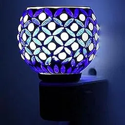 Ceramic Kapoor Dani Electric Diffuser Night Lamp Incense Holder Camphor Burner Machine for Home, Office, Temple, Living Room, Bedroom | Kapoor dani with Night lamp| Home Fragrance Lamps -(03)-picture-55