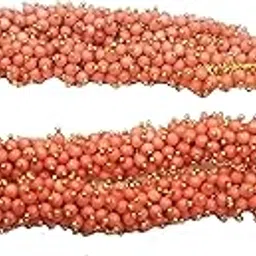 generic Beads & Crafts: Pearl Loreals 3mm for Jewellery Making, Earring, Necklace, Bracelet (Pack of 80-90 GMS) (Peach)-picture-52