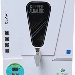 ZENPURE WITH DEVICE Clare 15 LPH Copper with RO+UV+UF+ALKALINE+Auto TDS Controller Pure Water Purifier Dispenser Machine (With Free Pre Filter) image 1