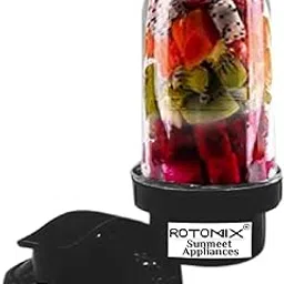 Rotomix Big Bullet Jar for Mixer Grinder Jar (530 ML) with Gym Sipper Cap, Black- NSA65-picture-47