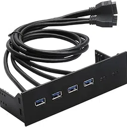 SHOPORA® 5.25 Inch USB Front Panel Hub for Pc Computer Case Optical Drive Front Panel 4 Ports USB 3.0 | Computer Cables & Connectors | USB Cables, Hubs & Adapters-image-2