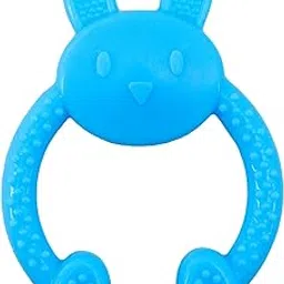 MamaLaps Silicone Baby Teether Rabbit-Shaped | BPA-Free, Food Grade Soft Teething Toy for Newborns & Infants | Textured for Soothing Gums | Easy-to-Hold, Dishwasher Safe (Blue, Pack of 1)-picture-57
