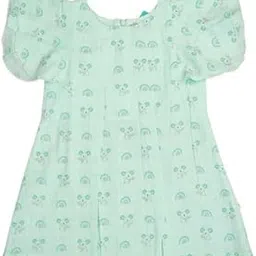 FIRST IN Muslin Butterfly Sleeve Frock for Baby-image-3