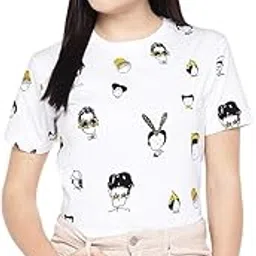 juneberry Regular Fit Printed Cotton T-Shirt for Women-picture-49