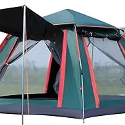 IRIS Instant Pop Up Camping Tents for 3-4 Person Family, Quick Set up Dome Tent, Windprooof Waterproof Camping Tents Rainproof Hiking Tent Sun Shelters Backpacking Tents for Outdoor Activities (Green)-picture-29