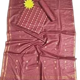 stb-silk textiles bhagalpur Women's Bhagalpuri Cotton Silk Unstitched Salwar Suit Dress Material With Dupatta-picture-16