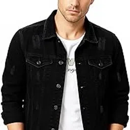athrz Men Regular Fit Washed Full Sleeve Stylish Denim Jacket-picture-10