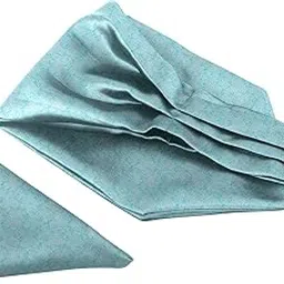 blacksmith Jacquard Microfiber Neckwear Ascot and Matching Pocket Square Set for Men-picture-10