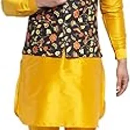 abh lifestyle Men's Kurta Pyjama & Printed Nehru Jacket set image 1
