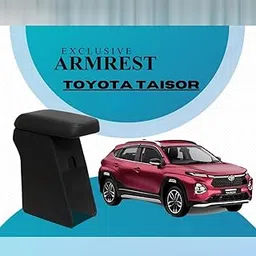 Pabla Enterprises High-End Car Center Armrest with Storage Compartment and Ultimate Comfort only For TOYOTA TAISOR and TOYOTA GLANZA BLACK Color-image-51