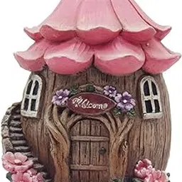 MERISHOPP Fairy House Statue Craft DIY Decorative for Balcony Outdoor Terrace-picture-21