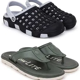 pampy angel Clogs for Men Classic Casual Sandals with Adjustable Back Strap Anti-Skid Lightweight Flip-Flop Slipper Slides for Men's & Boy's Combo Pack of 2-picture-23