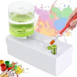 JEChrochen New Paint Brush Cleaner Tools, Brush Rinser Cup Painting Running Water Circulation Art Supplies for Acrylic, Watercolor and Water Based Creative Gift for Artist Kids-picture-29