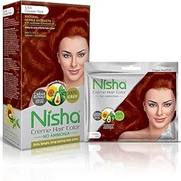 Nisha Creme Hair Color Combo Pack of Copper Red 120gm Jumbo + 40gm Sachet Pack …-picture-12