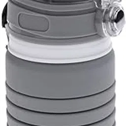 Collapsible Sport Water Bottle Food Grade Silicone Bicycle Hiking Cup Gray|1 Piece Folding Water Bottle|Sporting Goods|Sporting Goods|Sporting Goods-picture-18