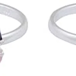 925-92.5 Sterling Silver Onyx Stone Multi Colour Fashion Toe Ring for Women and Girls (Set of 1) (Adjustable)-image-51