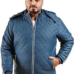 hardsoda by The Indian Garage Co Men Plus Size Regular Fit Solid Detachable Hood Puffer Jacket-picture-33