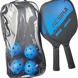 MERISHOPP Pickleball Paddles Set Rackets Wood with 4 Balls Carry Bag for Adults Women Blue |Sporting Goods|Tennis & Racquet Sports|Tennis|Racquets-picture-30
