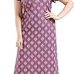 trundz Printed Pure Cotton Nighty(Collar Neck)-picture-33