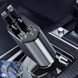 120W Retractable Fast Car Charger | 2025 Upgraded 4-in-1 Car Charging Adapter | Super Fast Car Mobile Charger for iPhone, Samsung, OnePlus & All Smartphones | Universal 12V/24V Car Charger-picture-35