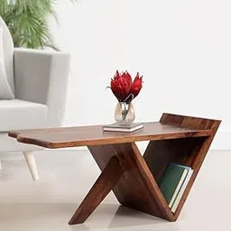 SHRI MINTU'S ART Wooden Center Table for Living Room | Unique Coffee Table | Solid Wood Sheesham, Brown-picture-18