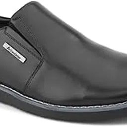 alleviater leather Alleviater Genuine Leather Formal Shoes Black Slip-On-picture-33