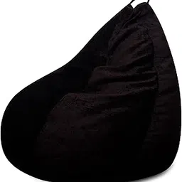 Home Story Haut Collection, Classic Bean Bag XXL Size Chocolate Brown Color in Premium Velvet Fabric, Cover Only-image-71