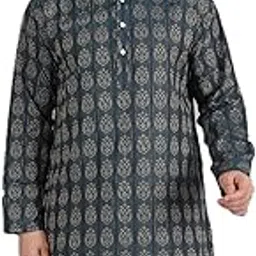 voniry Traditional Cotton Silk Kurta, Long Sleeve, Mandarin Collar, Regular Fit, Printed Design-picture-38