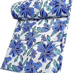 Fashionmart Pure Cotton Unstitched Jaipuri Handmade Digital Printed Fabric Material for Women Kurta/Blouse/Palazzos/Piece Material for Women’s (1 Meter)-image-30