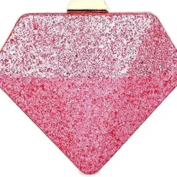 tooba Handicraft Women’s Diamond Shaped Clutch – Designer Evening Bag, Bridal Purse & Party Clutch with Decorative Clasp – Wedding & Special Occasion Handbag-picture-44