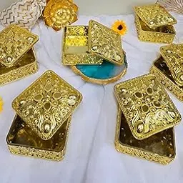 VRB Dec 12pcs Chocolate Box for Wedding storage box Candy Jars Candy Storage Boxes Gift Boxes for Wedding Baby Shower Christmas Birthday Party Dry Fruits,etc. (Bada Box, Pack Of 12 pcs)-image-20