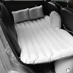Wishbone Multifunctional Inflatable Car Travel Bed Mattress Universal Car Back Seat Travel Air Inflation with Two Air Pillows- Quick Inflatable Back Seat Bed- Car Bed (Grey)-picture-18