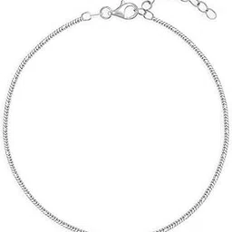 Pure 925 Silver Classic Twist Anklet for Women | Fine Twisted Chain with Polished Shine | Secure Lobster Clasp | Lightweight Minimal Style | Elegant Timeless Silver Anklet Design-image-34