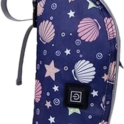 Infant Feed Bottle Bag Portable Heating Milk Warmer for Business Trip Violet Shell-picture-14