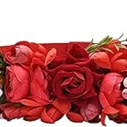 redhorns Elastic Fabric Waist Belt for Women Dresses Artificial Flower Design Stretchy Wide Ladies Belt for Saree Girls Jeans - (LD131)-picture-29